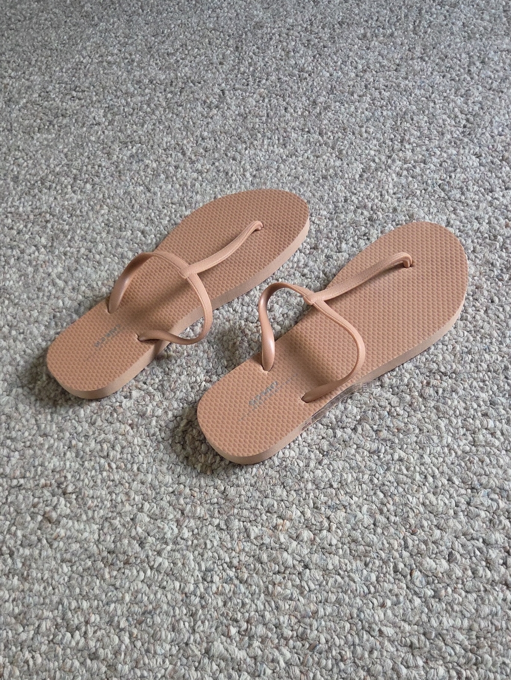 H&M Beige Nude Strappy Toe-Loop Sandals